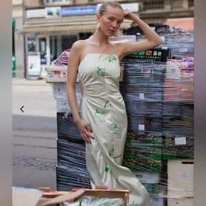 HOSBJERG Anthropologie Free People Killa Gaston dress silky NWT Small